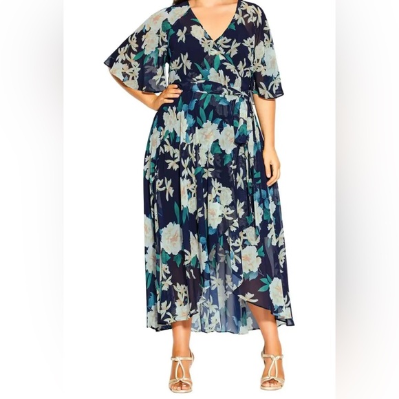STUNNING City Chic Floral Midi Dress 🔥 - Picture 1 of 6